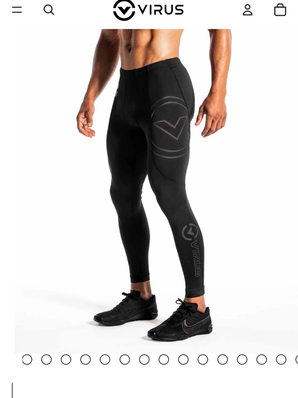 Virus Black/Black Performance Compression Tights